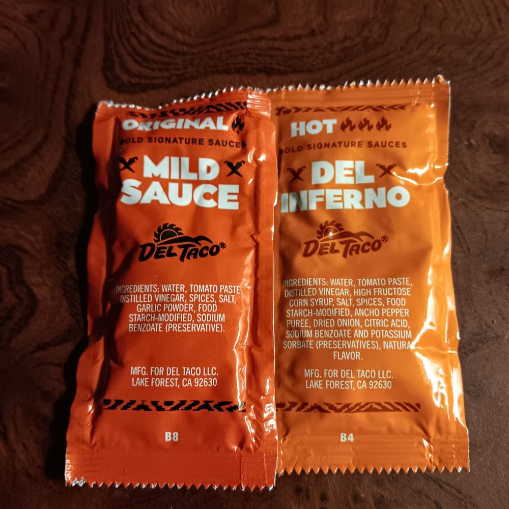 two packets of del taco two packets of del taco