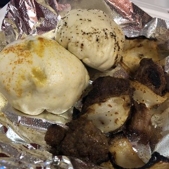 Dump City Dumplings - This was suppose to be 2 lamb skewers ...can't possibly be for $14 bucks... - Food Stands Near Me - Bend, Oregon