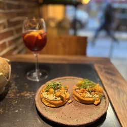 Fat Barbies - Chickpea Blinis and Sangria!