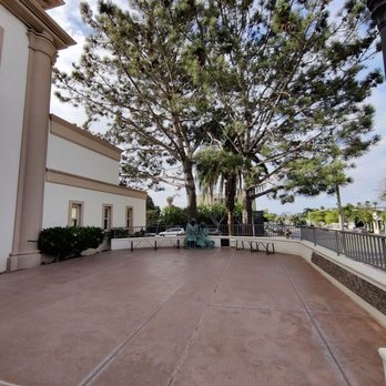 Saint Brigid Parish - Spacious area in front of the main entrance - Churches Near Me - San Diego, California