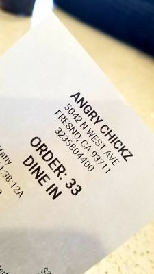 Menu photo 4 Angry Chickz Fresno, CA