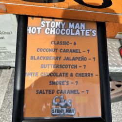 Stony Man - Menu from March 2025
