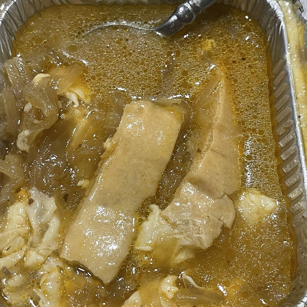 Islas Canarias Cafe - Onion soup.. loaded with Cuban bread - Spanish Near Me - Miami, Florida Islas Canarias Cafe - Onion soup.. loaded with Cuban bread - Spanish Near Me - Miami, Florida