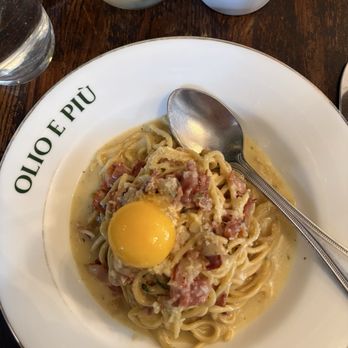 Olio e Più - Spaghetti Chitarra alla Carbonara - Pizza Near Me - New York, New York Olio e Più - Spaghetti Chitarra alla Carbonara - Pizza Near Me - New York, New York