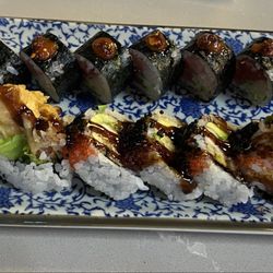 Surf To Turf - Roja roll and Spider Roll (soft shell crab)