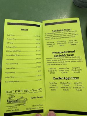 Menu photo 2 Scott Street Deli Montgomery, AL Menu photo 2 Scott Street Deli Montgomery, AL