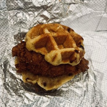 Chick-fil-A - Chicken & Waffles Breakfast Sandwich - Fast Food Near Me - Orlando, Florida Chick-fil-A - Chicken & Waffles Breakfast Sandwich - Fast Food Near Me - Orlando, Florida