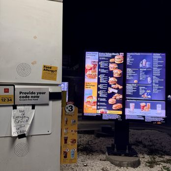 McDonald's - These signs were placed on both sides of the drive thru last night at 10pm. I waited & waited, nobody acknowledged my presence. - Burgers Near Me - Bay Minette, Alabama McDonald's - These signs were placed on both sides of the drive thru last night at 10pm. I waited & waited, nobody acknowledged my presence. - Burgers Near Me - Bay Minette, Alabama