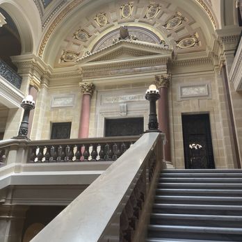 Wisconsin State Capitol - Stairway to the Supreme Court inside the Capitol Building - Landmarks & Historical Buildings Near Me - Madison, Wisconsin