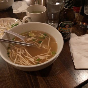 The Rolling Spring Roll - Chicken Pho and Beerlao lager - Vietnamese Near Me - Syosset, New York The Rolling Spring Roll - Chicken Pho and Beerlao lager - Vietnamese Near Me - Syosset, New York