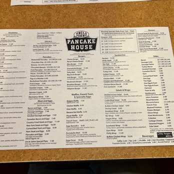 Uncle John's Pancake House - Full menu . - Breakfast & Brunch Near Me - Toledo, Ohio Uncle John's Pancake House - Full menu . - Breakfast & Brunch Near Me - Toledo, Ohio