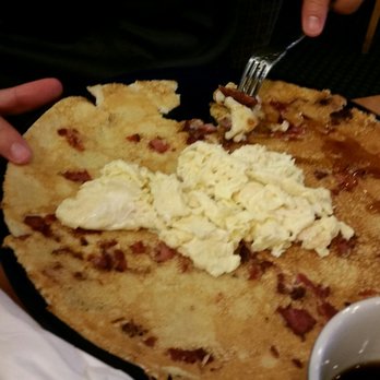 De Dutch - Bacon Pannekoeken with scrambled eggs - Breakfast & Brunch Near Me - Surrey, British Columbia