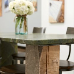 Signature Countertops - Golden Lightning Granite Leathered with a standard edge.
