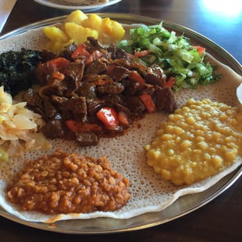 Keren Restaurant - keren special with beef tibsi--more than enough for two people! - Ethiopian Near Me - Washington, DC, District of Columbia