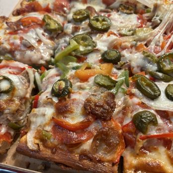 Ray's Pizza - Sicilian monster pizza with jalapeños - Pizza Near Me - Peoria, Arizona Ray's Pizza - Sicilian monster pizza with jalapeños - Pizza Near Me - Peoria, Arizona