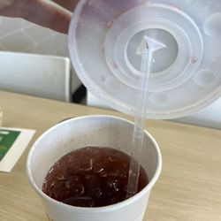 Subway - There is a black speck on the lid and in the cup!!!