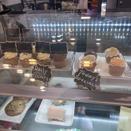 The daily flavors in the display case