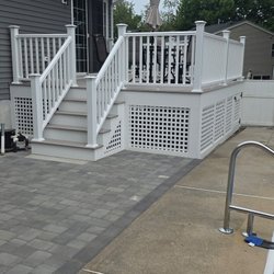 New composite deck paver patio