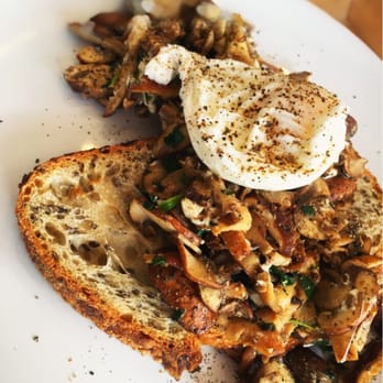 Threefold Cafe - Mushroom toast with soft poached egg! - Breakfast & Brunch Near Me - Coral Gables, Florida