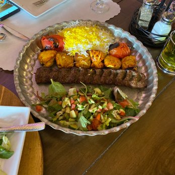 Caspian Restaurant - Combination Chicken & Beef Kabob - Mediterranean Near Me - Mountain View, California