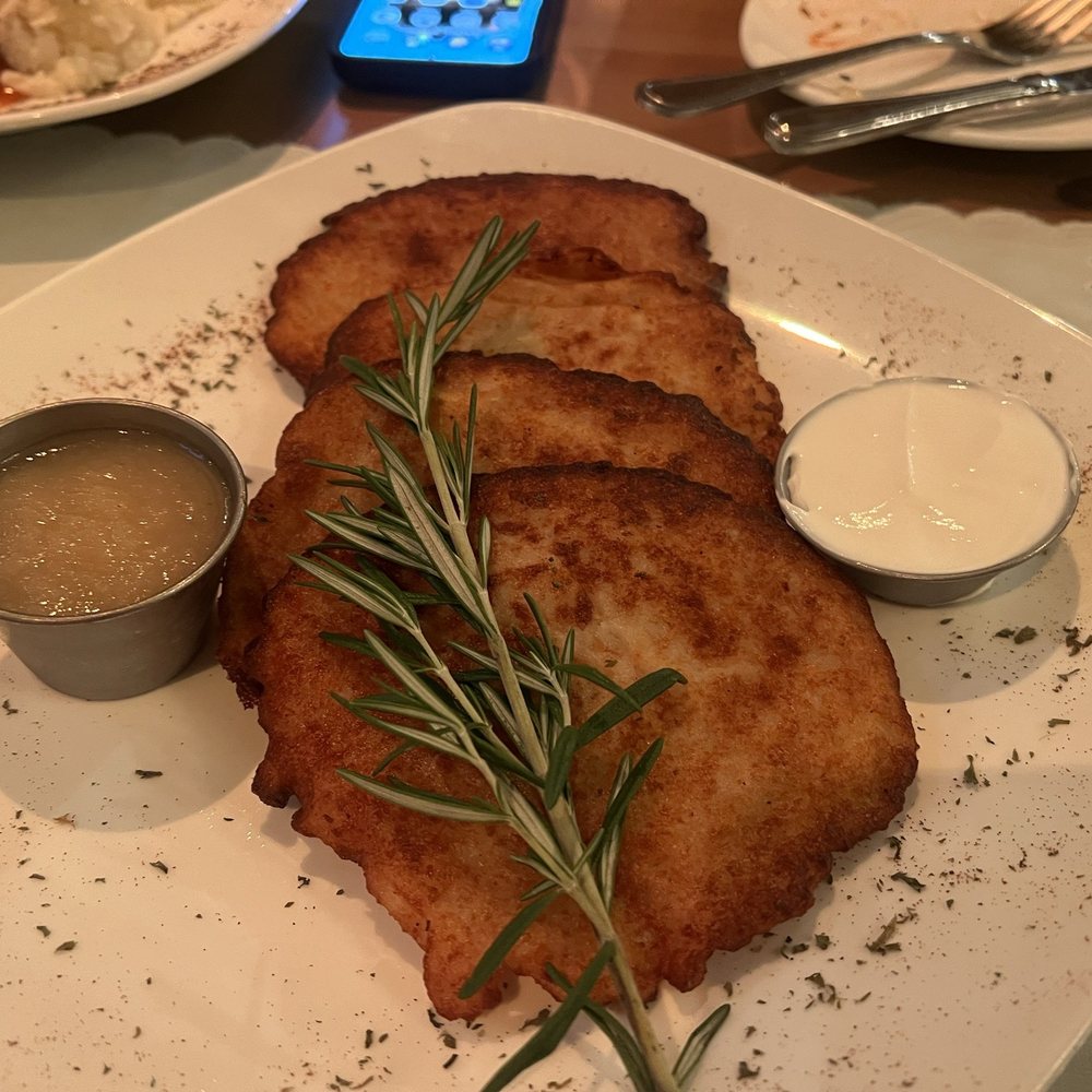 Tatra Haus - Potato Pancakes 10/10 Don't even need the sauces but they were good too - Polish Near Me - Wallington, New Jersey Tatra Haus - Potato Pancakes 10/10 Don't even need the sauces but they were good too - Polish Near Me - Wallington, New Jersey