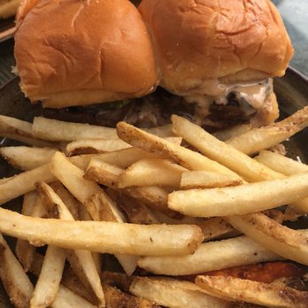 Nelson's - Happy hour $10! For two sliders + fries + beer - Seafood Near Me - Rancho Palos Verdes, California Nelson's - Happy hour $10! For two sliders + fries + beer - Seafood Near Me - Rancho Palos Verdes, California