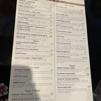 Tulum Prime - Menu - New Mexican Cuisine Near Me - Coral Springs, Florida Tulum Prime - Menu - New Mexican Cuisine Near Me - Coral Springs, Florida