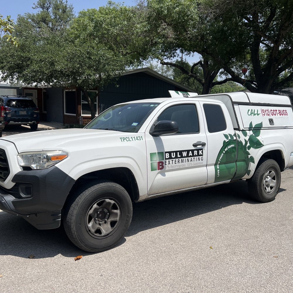 Bulwark Exterminating - Bulwark vehicle at my house - Pest Control Near Me - Austin, Texas