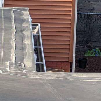 Ned Stevens Gutter Cleaning - gutter, showing lots of dirt remaining - Gutter Services Near Me - Winchester, Massachusetts