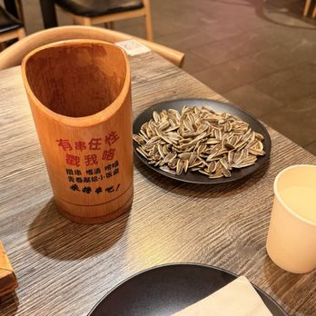 The Skewers Bar - Complementary sunflower seeds - Chinese Near Me - San Jose, California The Skewers Bar - Complementary sunflower seeds - Chinese Near Me - San Jose, California