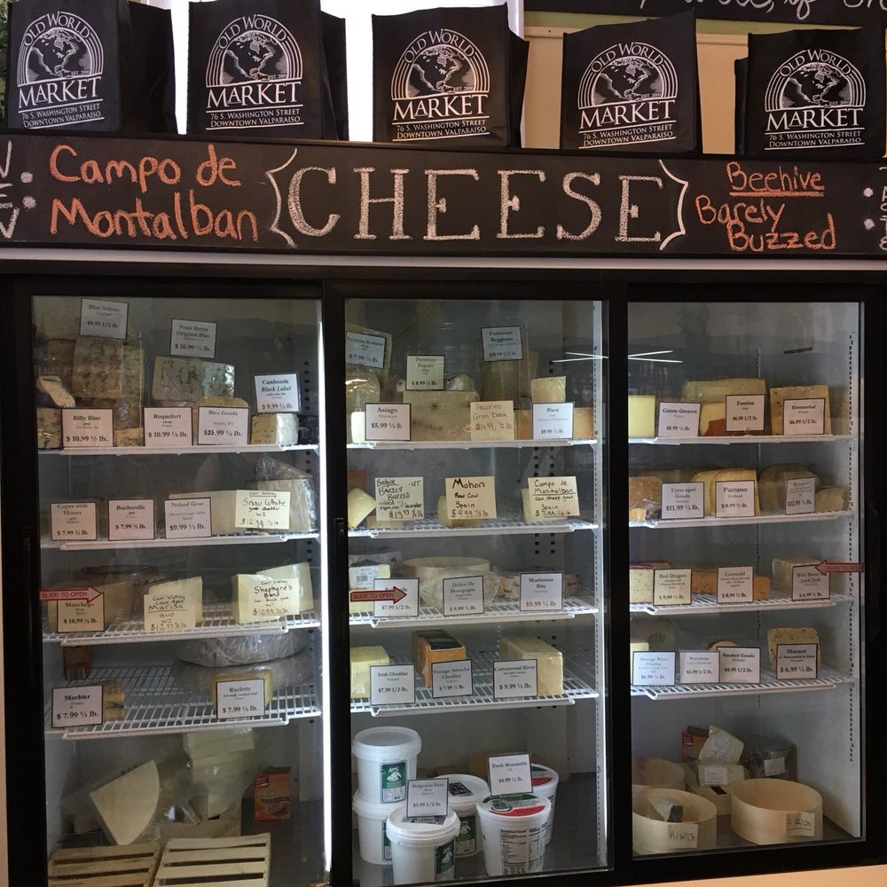 Old World Market - a display of cheeses - Specialty Food Near Me - Valparaiso, Indiana