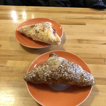 Cafe Steam - Strawberry and cream cheese turnover (top) and Elderberry Croissant (bottom) - Coffee & Tea Near Me - Rochester, Minnesota