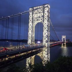 Fort Lee Historic Park - Lights add more character to an already majestic bridge. Which, btw, is the most traversed motor vehicle bridge in the world. 100 mill+/yr.