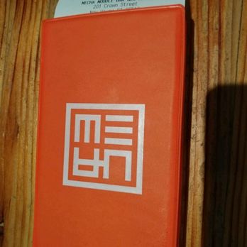 Mecha Noodle Bar - Adorable mini check journal that you can comment in. - Noodles Near Me - New Haven, Connecticut