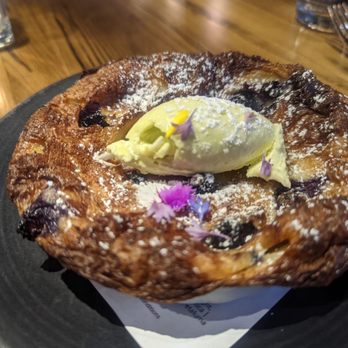 Sabio on Main - Triple Delight Blueberry Clafoutis Sicilian Pistachio Mascarpone - New American Near Me - Pleasanton, California Sabio on Main - Triple Delight Blueberry Clafoutis Sicilian Pistachio Mascarpone - New American Near Me - Pleasanton, California