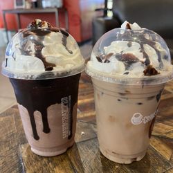 Crimson Cup Coffee and Tea - Frozen hot chocolate and buckeye latte