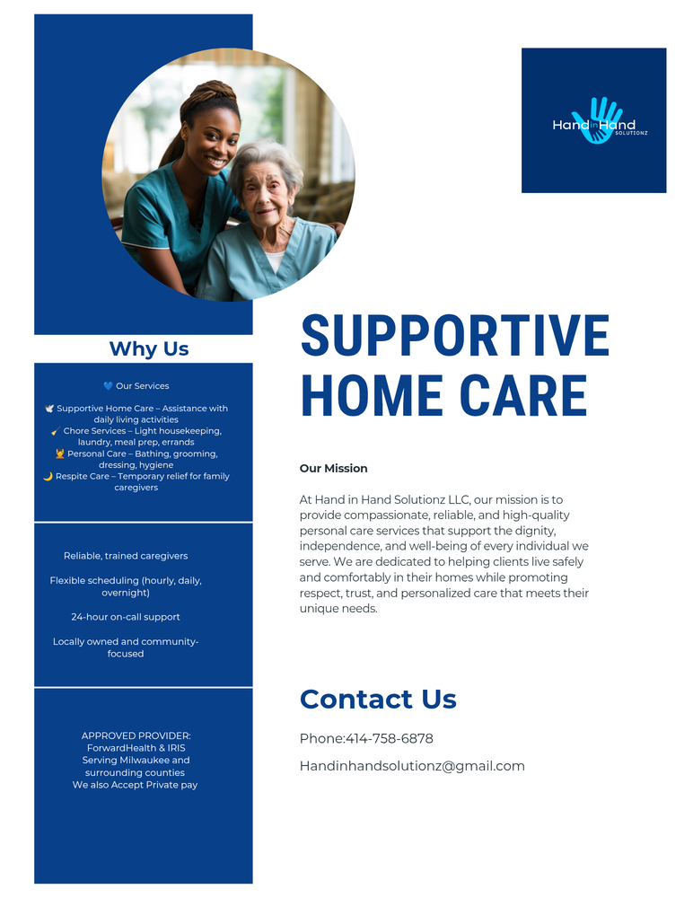 Hand In Hand Solutionz - home care agency in Milwaukee, WI