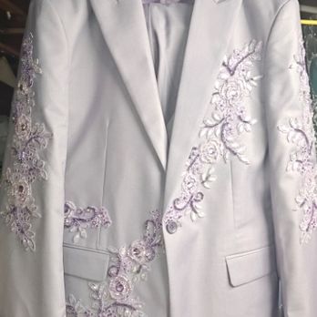 Laverne's Place - Added lace applique on suit to dress up for prom. - Sewing & Alterations Near Me - Detroit, Michigan Laverne's Place - Added lace applique on suit to dress up for prom. - Sewing & Alterations Near Me - Detroit, Michigan
