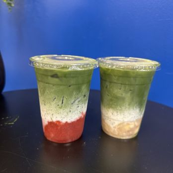 Kahlo Cafe - Strawberry Matcha and Banana Matcha - Bakeries Near Me - Oceanside, California