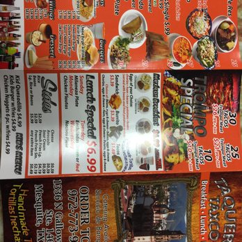 Taqueria Taxco - Menu - Tacos Near Me - Mesquite, Texas Taqueria Taxco - Menu - Tacos Near Me - Mesquite, Texas