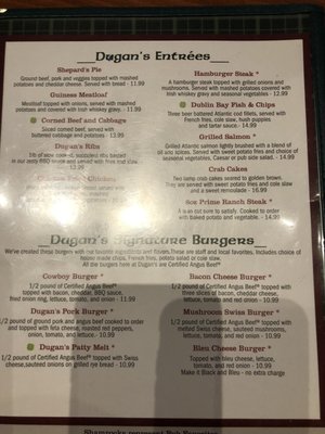 Menu photo 5 Dugans Pub Brevard, NC