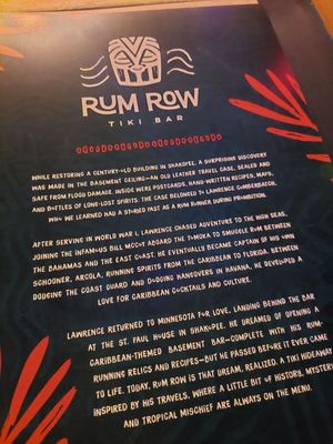 Menu photo 5 Rum Row Tiki Bar Chanhassen, MN Menu photo 5 Rum Row Tiki Bar Chanhassen, MN