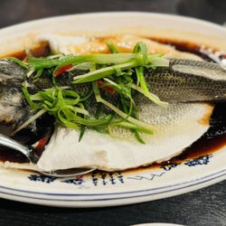 Hunan Impression - Steamed sea bass fish The fish meat is not tender, probably long time frozen fish, do not recommend to order