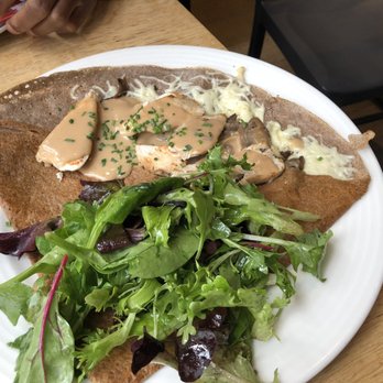 Galette Café - Chicken and Mushroom Crepe - Creperies Near Me - Paris, 75 Galette Café - Chicken and Mushroom Crepe - Creperies Near Me - Paris, 75