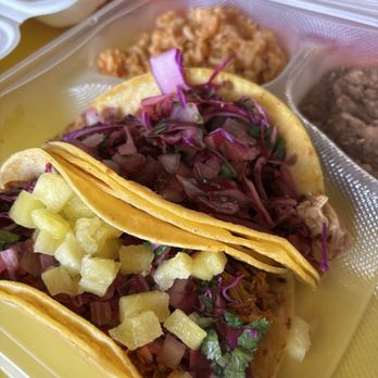 Pica Chica Tacos - Mix & Match Taco Entree (2) Pork Al Pastor & Seasoned Chicken - Mexican Near Me - Clinton, Connecticut