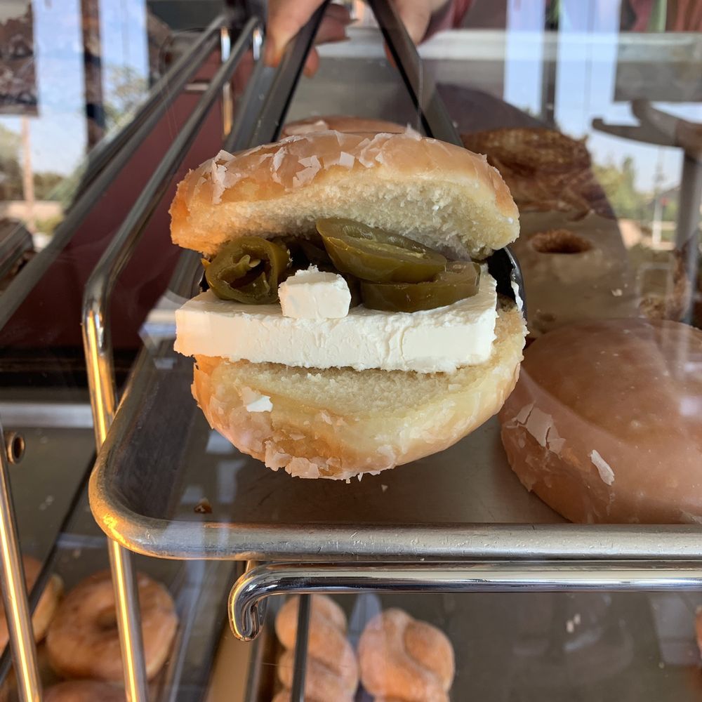 Donut Star - Jalapeño cream cheese doughnut - Donuts Near Me - Orange, California Donut Star - Jalapeño cream cheese doughnut - Donuts Near Me - Orange, California