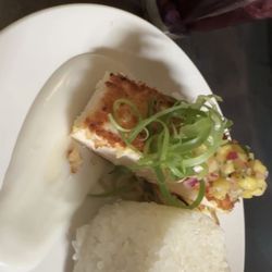 River's Edge - Halibut and rice