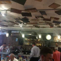 Park Theatre - Books hanging from the ceiling of 1st floor bar