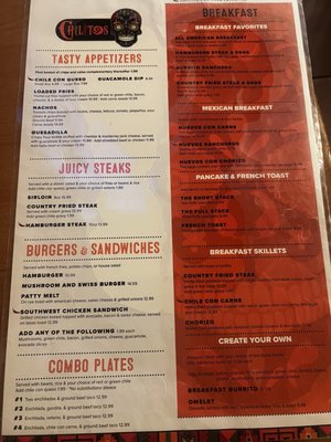 Menu photo 3 Chilitos Las Cruces, NM