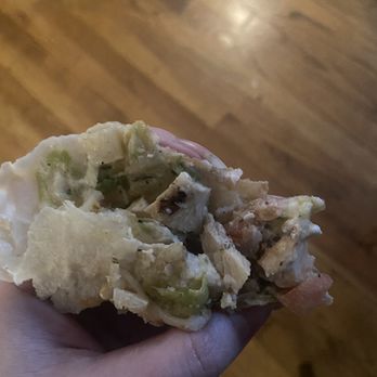 Cafe Salsa - Very clearly frozen chicken strips that you'll pay $20 for maybe 5 in the whole cursed burrito, flooded with sour cream - Mexican Near Me - Countryside, Illinois